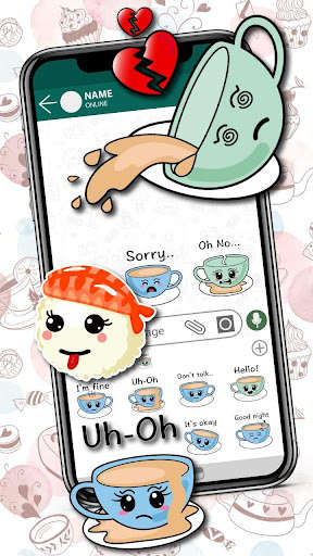 Run android online APK Pretty Teacup Emoji Stickers from MyAndroid or emulate Pretty Teacup Emoji Stickers using MyAndroid