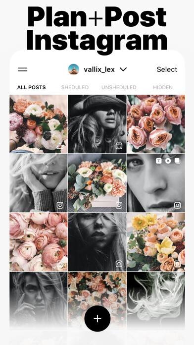 Emulate iPhone app PREVIEW Instagram Feed Planner using MyAndroid