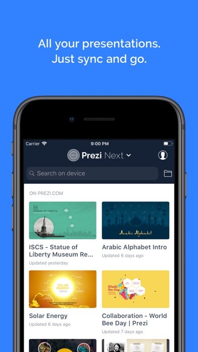 Emulate iPhone app Prezi Viewer using MyAndroid