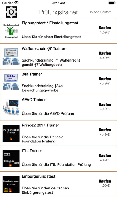 Emulate iPhone app Prüfungstrainer using MyAndroid Emulate iPhone app Prüfungstrainer using MyAndroid