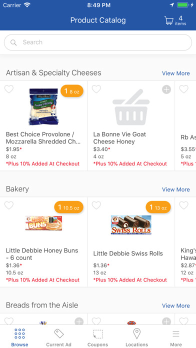 Emulate iPhone app Price Less Foods using MyAndroid
