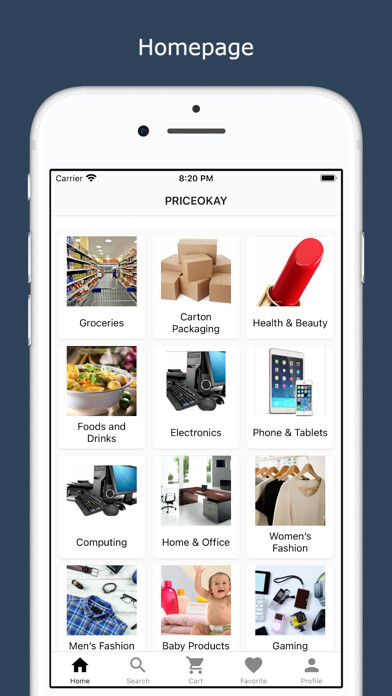 Emulate iPhone app PriceOkay Marketplace using MyAndroid