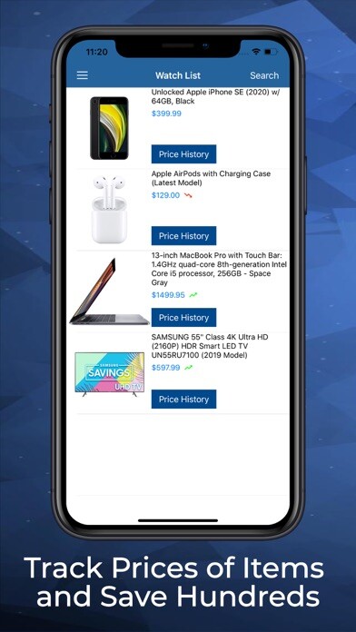 Emulate iPhone app Price Tracker for Walmart using MyAndroid