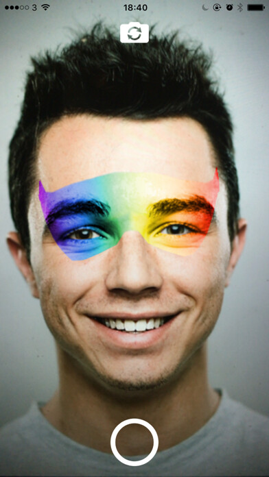 Emulate iPhone app Pride Face using MyAndroid