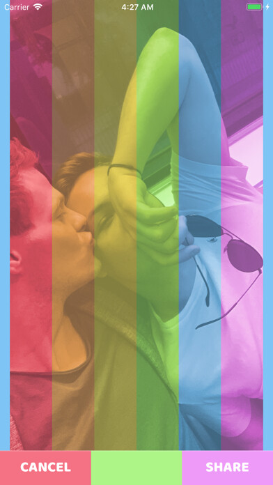 Emulate iPhone app Pride Filter using MyAndroid