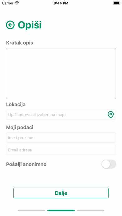 Emulate iPhone app Prijavi Deponiju Ulcinj using MyAndroid