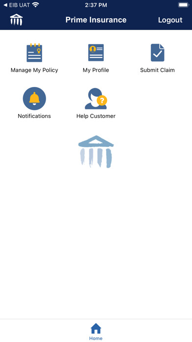 Emulate iPhone app Prime Insurance using MyAndroid