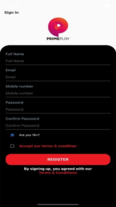 Emulate iPhone app PrimePlay - Webseries & Movies using MyAndroid