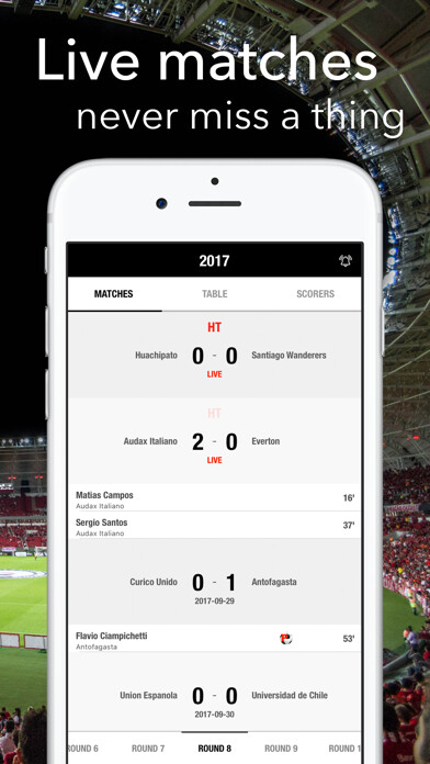 Emulate iPhone app Primera Chile - Football Stats using MyAndroid Emulate iPhone app Primera Chile - Football Stats using MyAndroid
