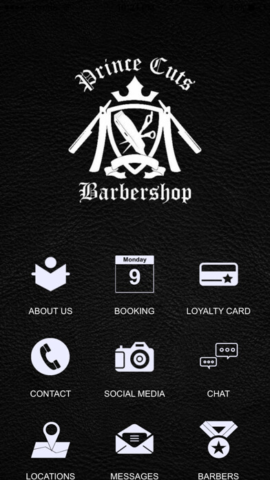 Emulate iPhone app Prince Cuts Barbershop using MyAndroid