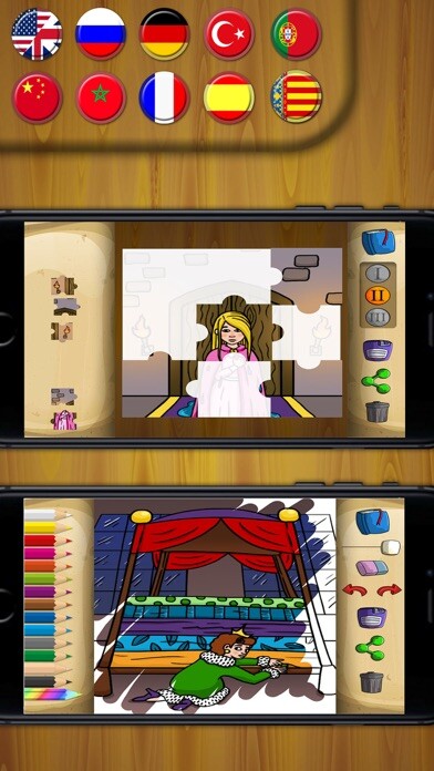 Emulate iPhone app Princess and the Pea Classic tale interactive book using MyAndroid