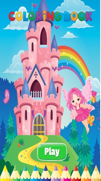 Emulate iPhone app Princess Art Coloring Book - for Kids using MyAndroid