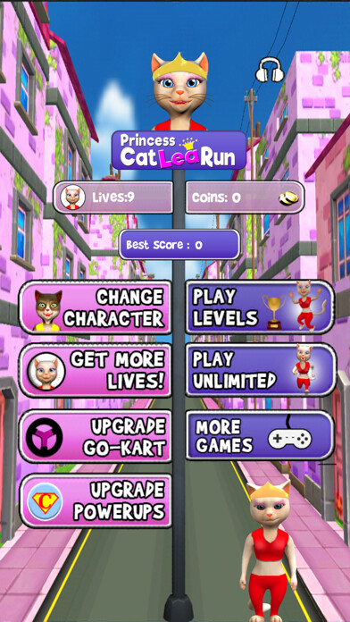 Emulate iPhone app Princess Cat Lea Run using MyAndroid Emulate iPhone app Princess Cat Lea Run using MyAndroid