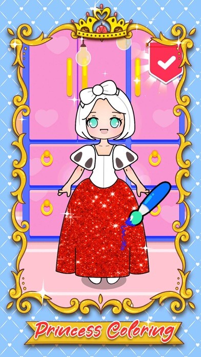 Emulate iPhone app Princess coloring book drawing using MyAndroid Emulate iPhone app Princess coloring book drawing using MyAndroid