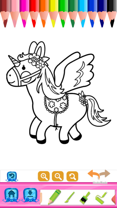 Emulate iPhone app Princess Coloring Book Draw Paint for Kids & Adult using MyAndroid