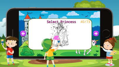 Emulate iPhone app PrincessColoringBooksLearning using MyAndroid