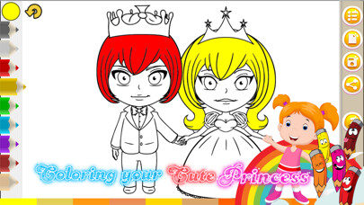 Emulate iPhone app Princess Coloring Books - Painting Pages For Girls using MyAndroid