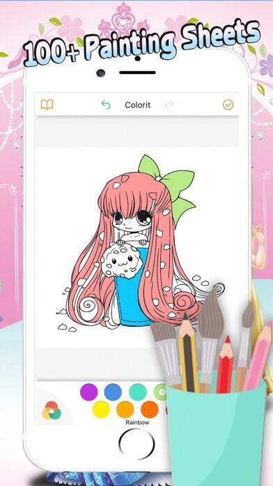 Emulate iPhone app Princess Coloring Drawings Book For Kid using MyAndroid