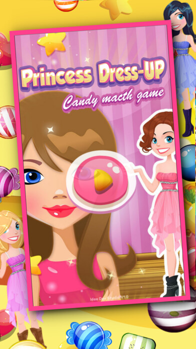 Emulate iPhone app Princess Dress UP Candy Macth 3 Game using MyAndroid