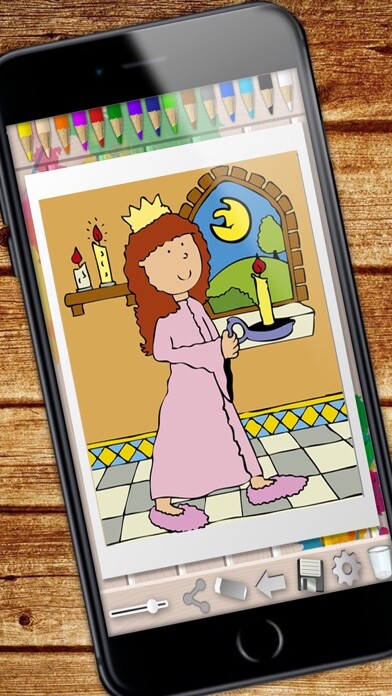 Emulate iPhone app Princesses Coloring Book - color and paint the princess using MyAndroid Emulate iPhone app Princesses Coloring Book - color and paint the princess using MyAndroid