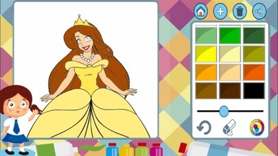 Emulate iPhone app Princesses paint coloring book using MyAndroid Emulate iPhone app Princesses paint coloring book using MyAndroid