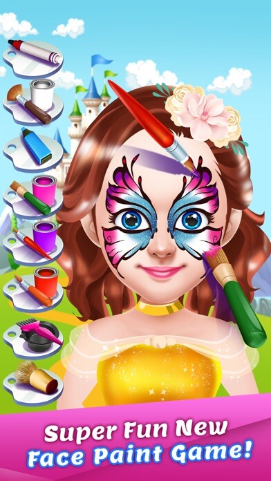 Emulate iPhone app Princess Face Paint Salon using MyAndroid