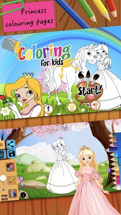 Emulate iPhone app Princess Fairy Tales Coloring using MyAndroid Emulate iPhone app Princess Fairy Tales Coloring using MyAndroid