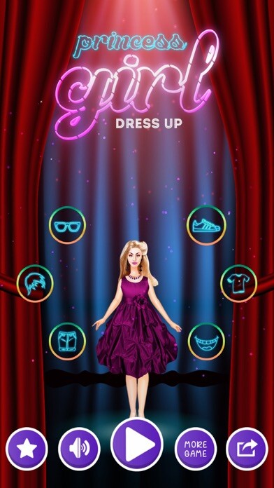 Emulate iPhone app Princess Girls Dress Up using MyAndroid