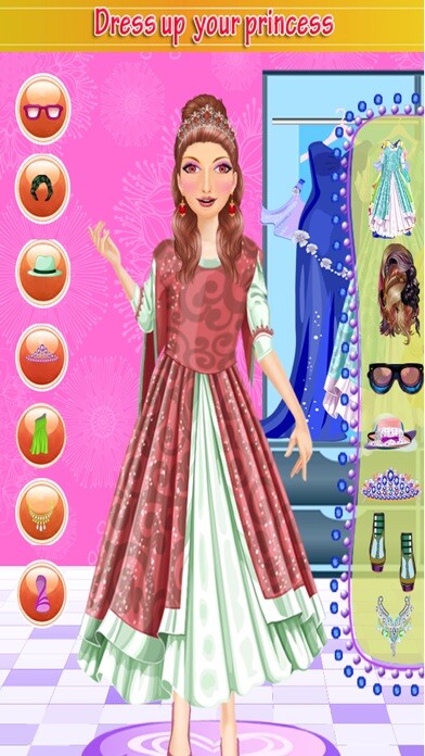 Emulate iPhone app Princess Hair Styles Hair Salon using MyAndroid