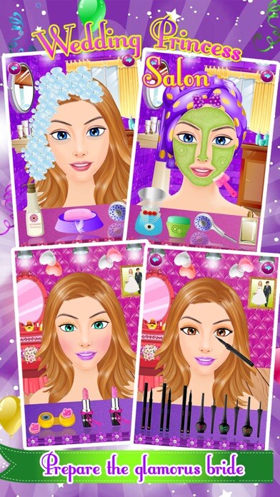 Emulate iPhone app Princess Jenna Wedding Fashion Dress up & makeup salon using MyAndroid