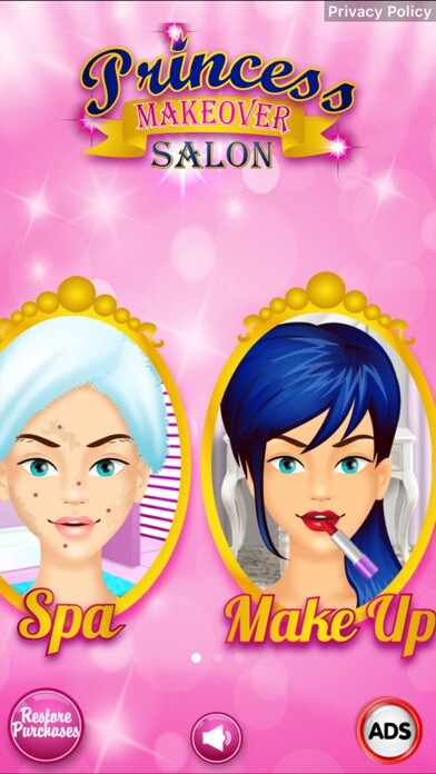 Emulate iPhone app Princess Makeover & Salon using MyAndroid