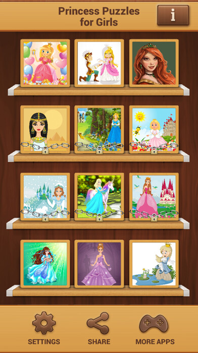 Emulate iPhone app Princess Puzzles for Girls - Jigsaw Puzzle Games using MyAndroid