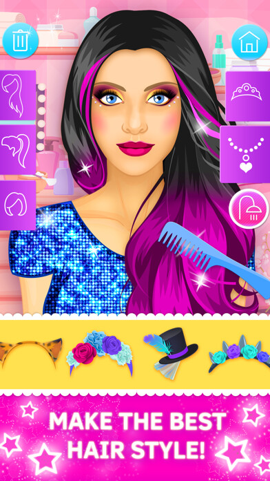 Emulate iPhone app Princess salon and make up game for girls. Premium using MyAndroid