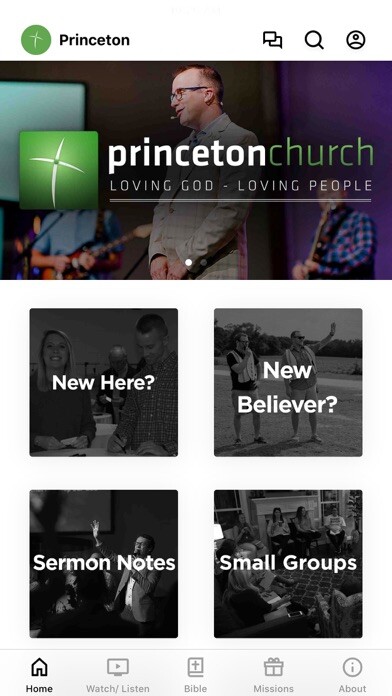 Emulate iPhone app Princeton Church using MyAndroid