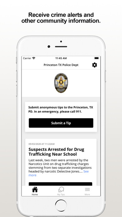 Emulate iPhone app Princeton PD using MyAndroid