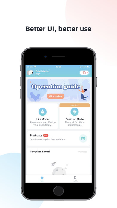 Emulate iPhone app Print Master using MyAndroid