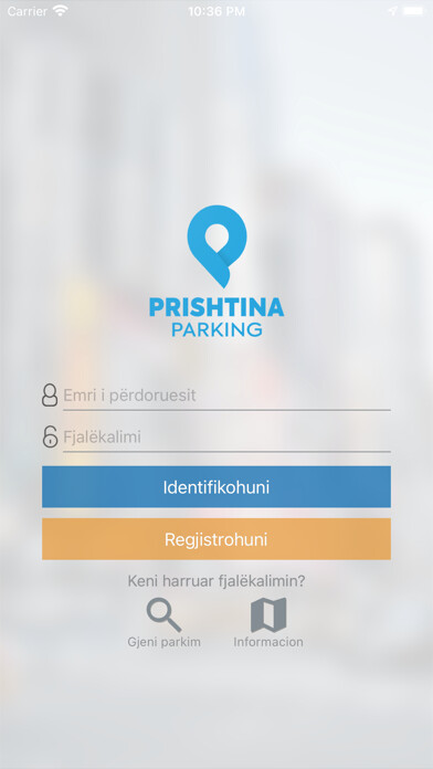 Emulate iPhone app Prishtina Parking using MyAndroid