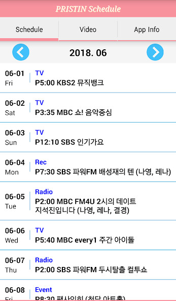 Run android online APK PRISTIN Schedule from MyAndroid or emulate PRISTIN Schedule using MyAndroid
