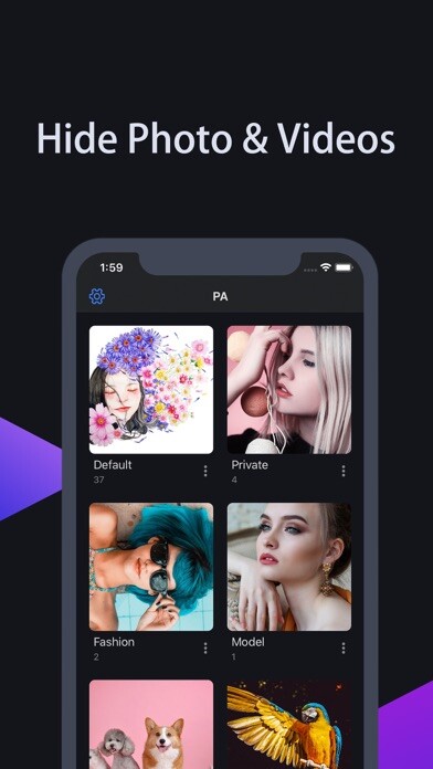 Emulate iPhone app Private Photo Album X - PA using MyAndroid