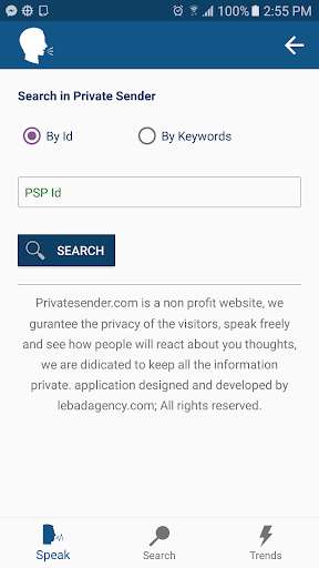 Run android online APK Private Sender from MyAndroid or emulate Private Sender using MyAndroid