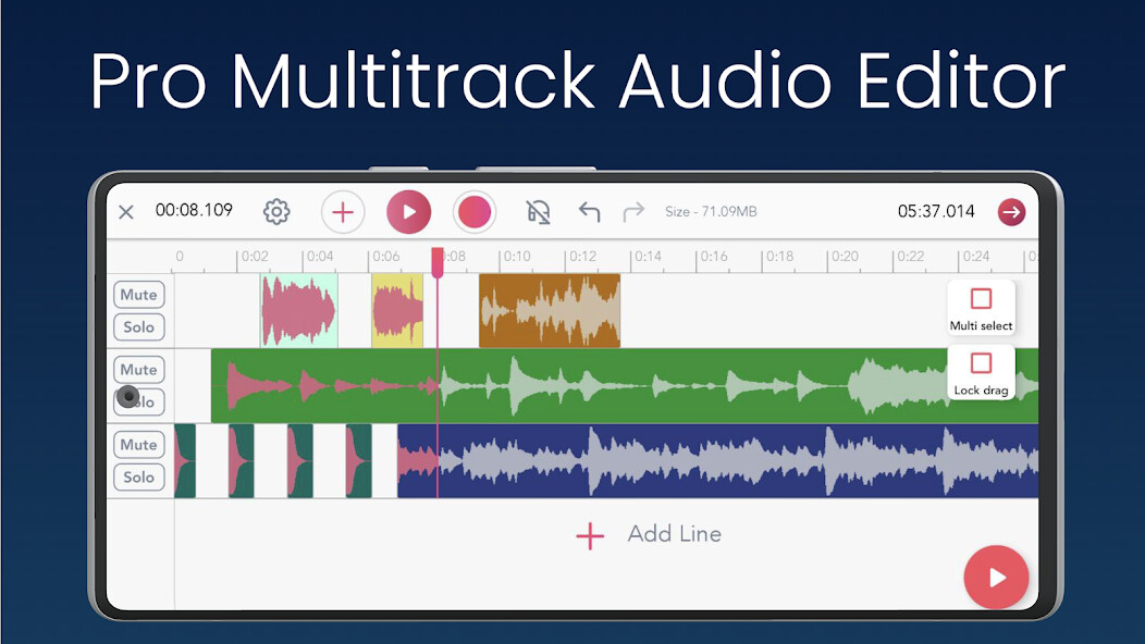 Run android online APK Pro Audio Editor - Music Mixer from MyAndroid or emulate Pro Audio Editor - Music Mixer using MyAndroid