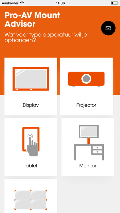 Emulate iPhone app Pro-AV Mount Advisor using MyAndroid