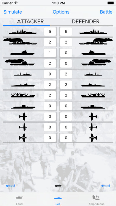 Emulate iPhone app Probability for Axis & Allies® using MyAndroid