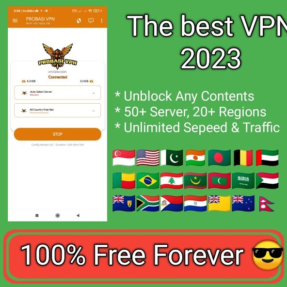 Run android online APK PROBASI VPN from MyAndroid or emulate PROBASI VPN using MyAndroid