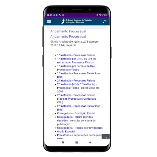Run android online APK Processo Trabalhista - SP from MyAndroid or emulate Processo Trabalhista - SP using MyAndroid