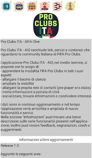 Run android online APK Pro Clubs ITA - All In One from MyAndroid or emulate Pro Clubs ITA - All In One using MyAndroid