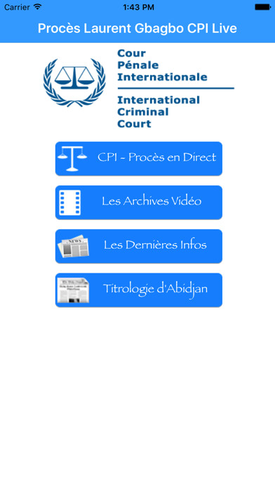 Emulate iPhone app Procès Laurent Gbagbo et Charles Blé Goudé - CPI using MyAndroid Emulate iPhone app Procès Laurent Gbagbo et Charles Blé Goudé - CPI using MyAndroid