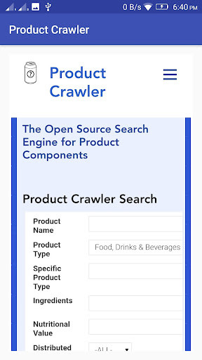 Run android online APK Product Crawler: A Product Component Search Engine from MyAndroid or emulate Product Crawler: A Product Component Search Engine using MyAndroid Run android online APK Product Crawler: A Product Component Search Engine from MyAndroid or emulate Product Crawler: A Product Component Search Engine using MyAndroid