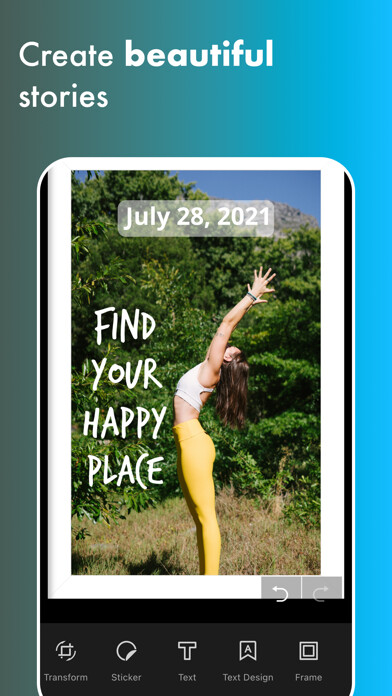 Emulate iPhone app Product Studio - Stories, Post using MyAndroid