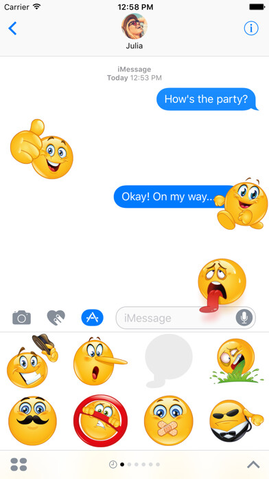 Emulate iPhone app Pro Emoji for iMessage using MyAndroid